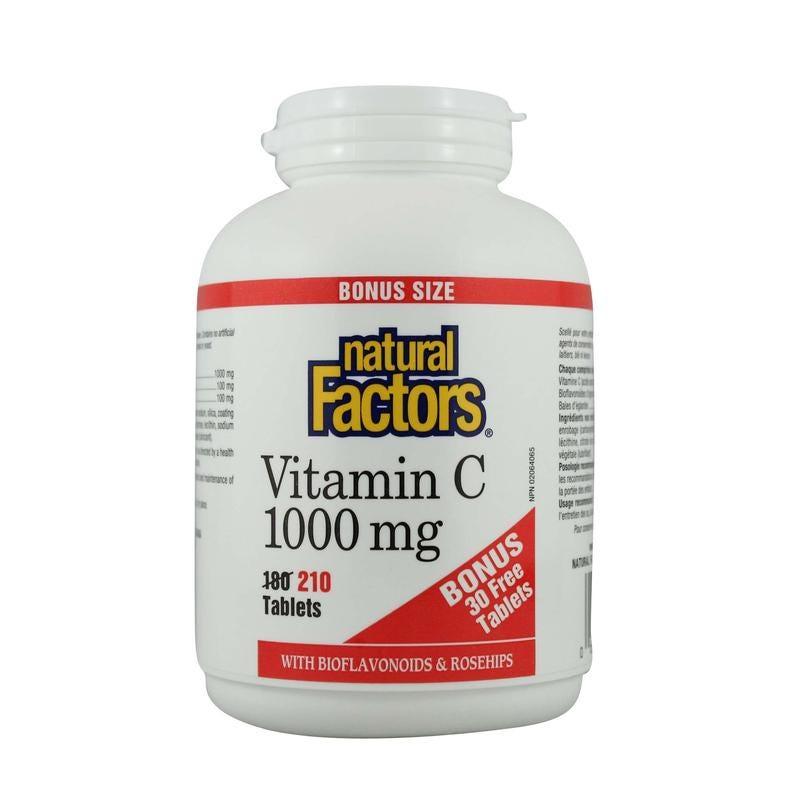 Natural Factors Vitamin C 1000mg 210c BONUS