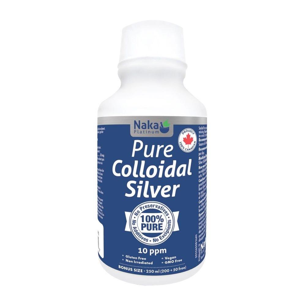 Naka Platinum Pure Colloidal Silver - 250ml (Bonus Size)