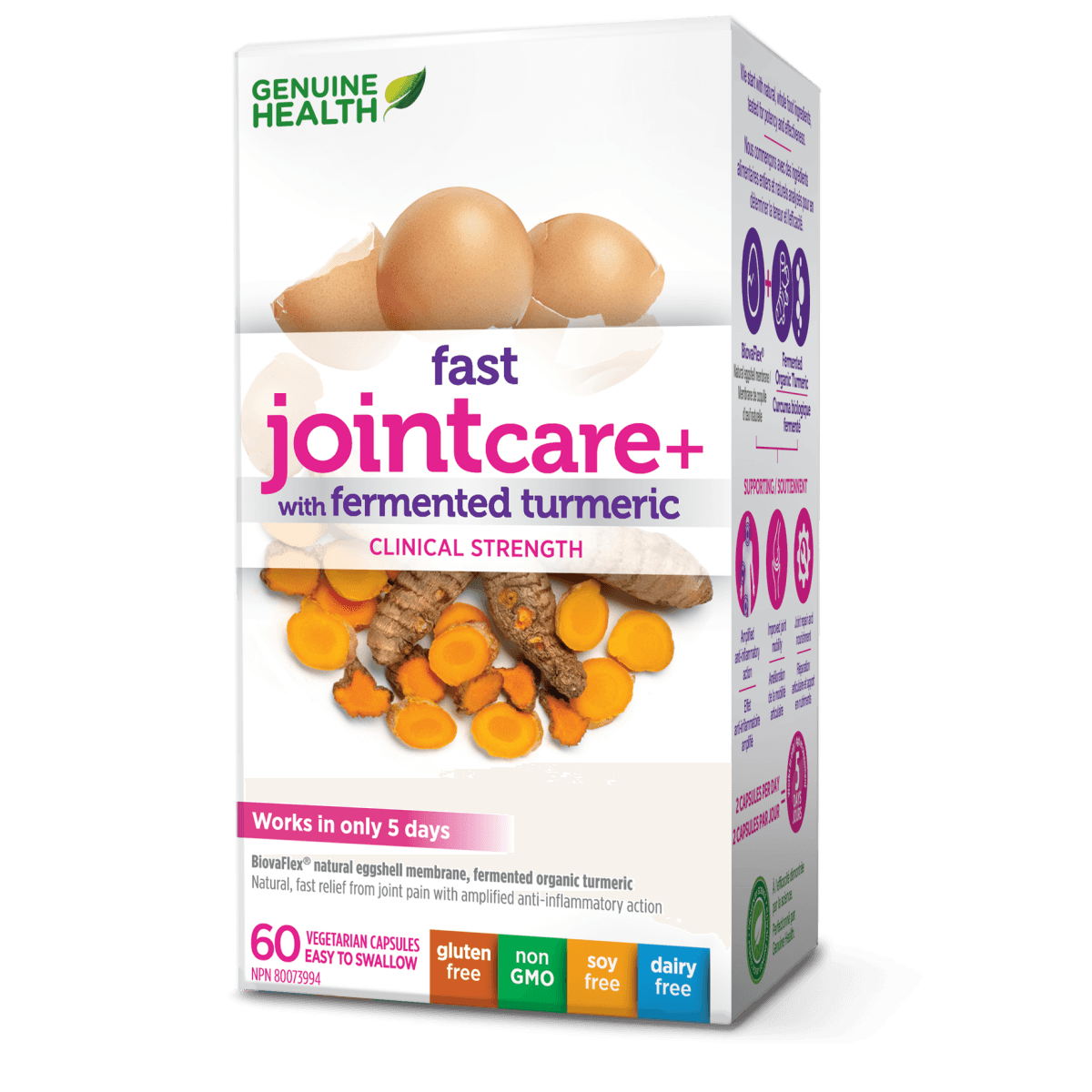 Genuine Health Fast Joint Care+ Turmeric 60c