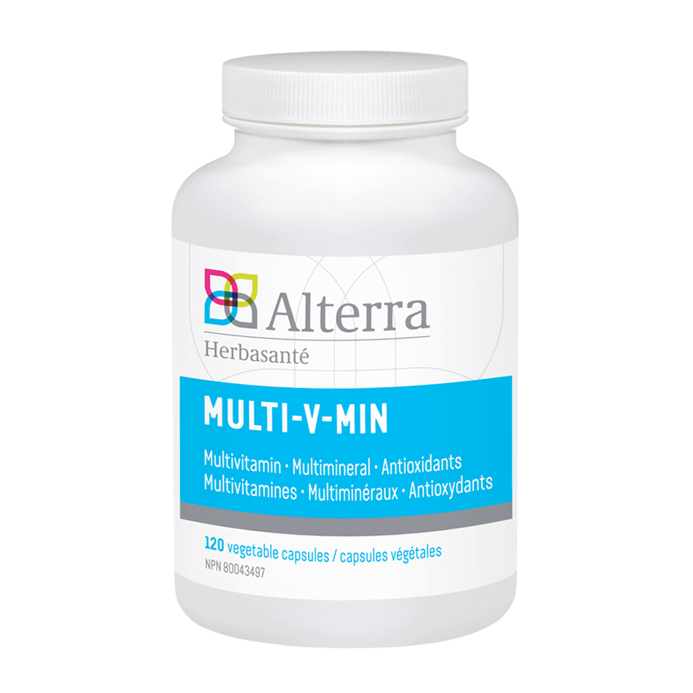 Alterra Multi-V-Min with Multivitamins, Multiminerals, and Antioxidants, 120 Veg Capsules