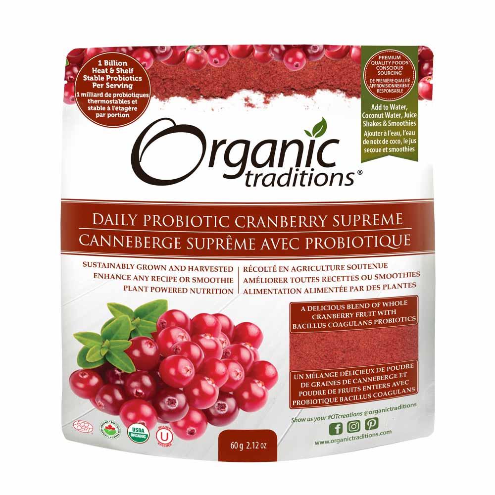 Organic Traditions Daily Probiotic Cranberry Supreme - 100g