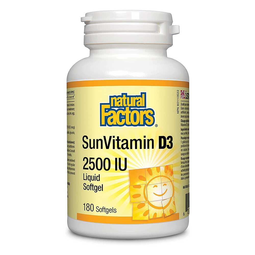Natural Factors SunVitamin D3 2500 IU 180sg