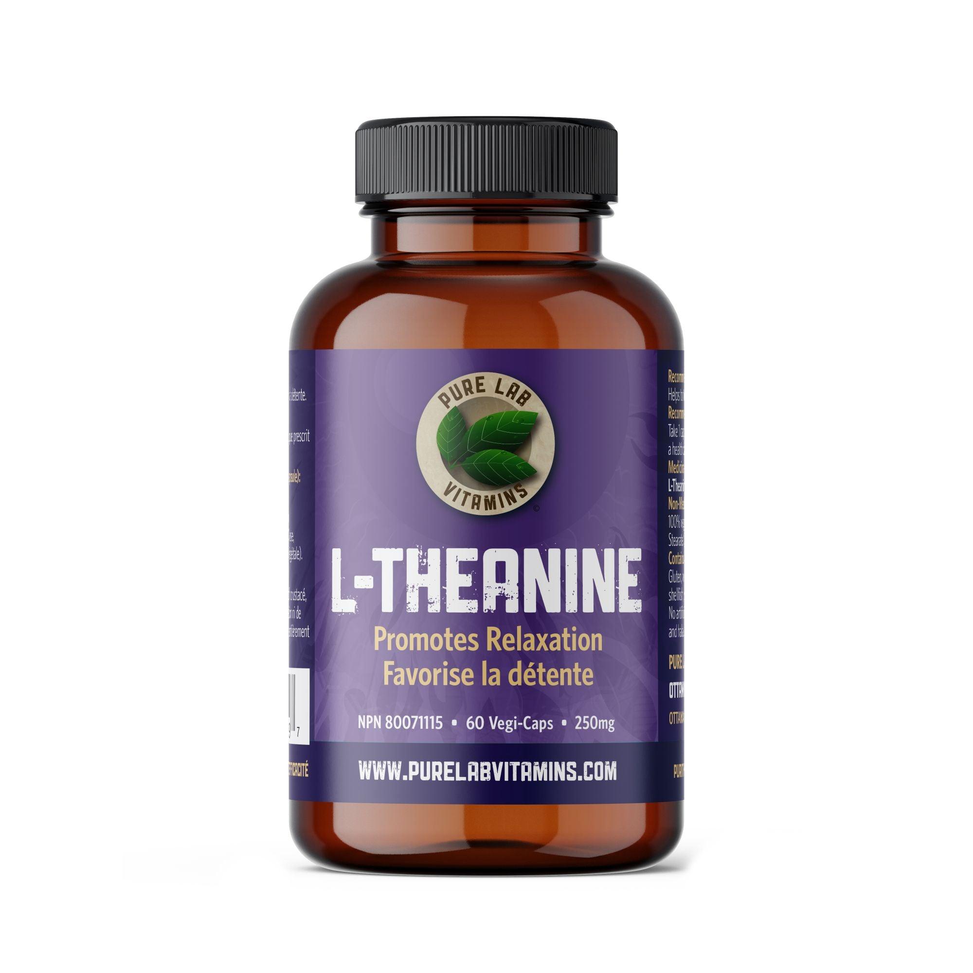 Pure Lab Vitamins L-Theanine 250mg - 60 Veg Capsules