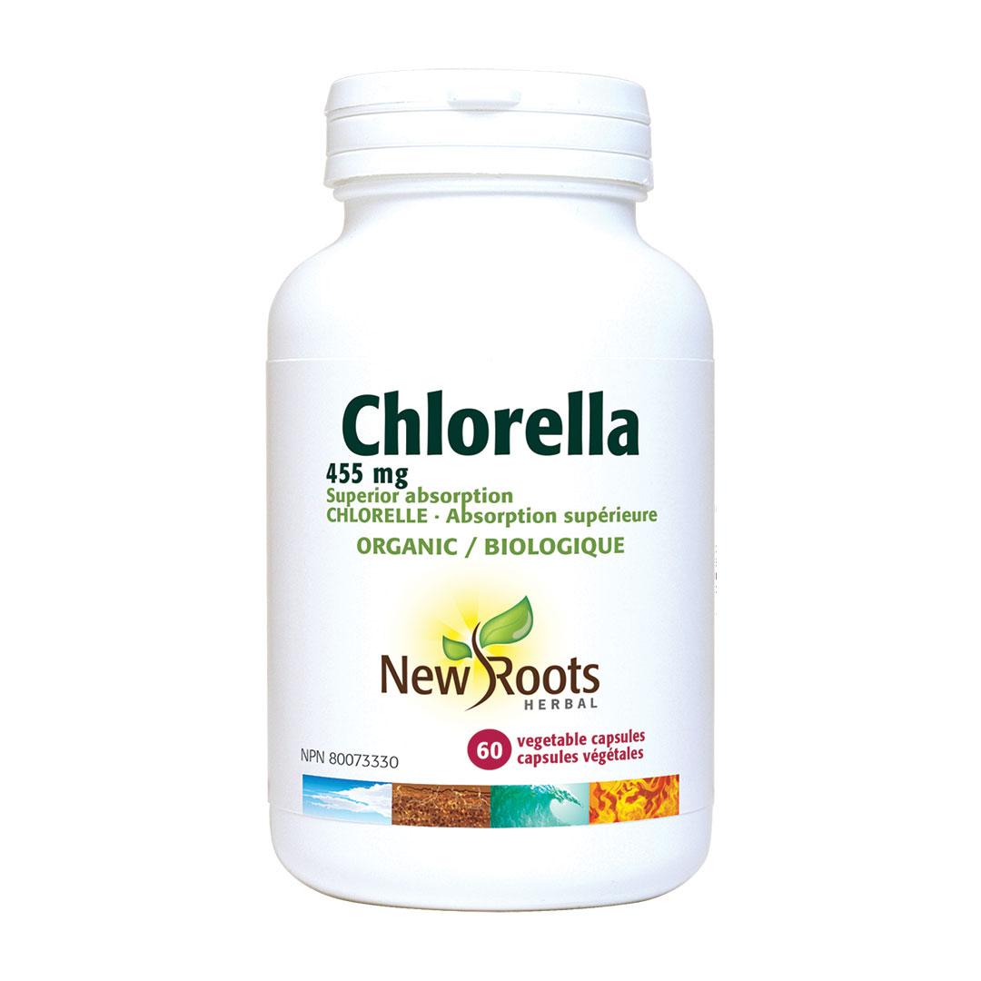 New Roots Herbal Chlorella Broken-Cell 455mg - 60 Veg Capsules