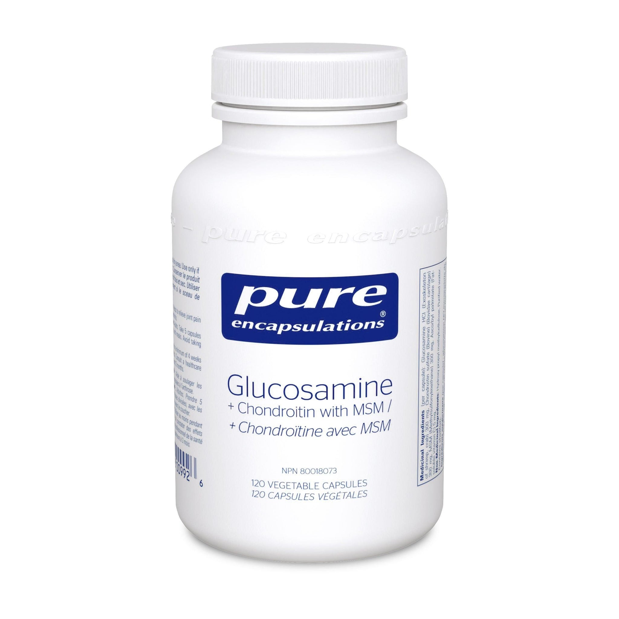 Pure Encapsulations Glucosamine + Chondroitin with MSM - 120 Capsules