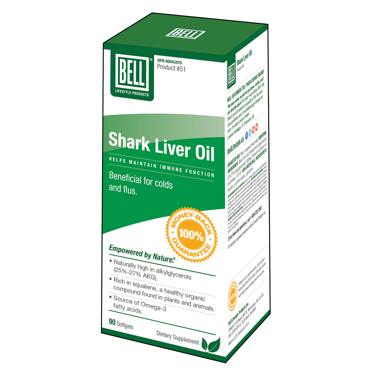 Bell Lifestyles Shark Liver Oil, 90 Softgels Online