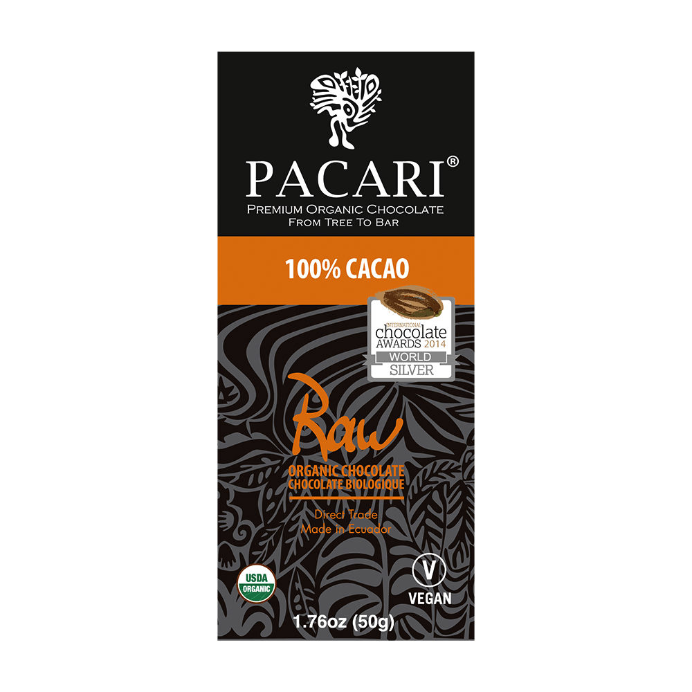 Pacari 100% CACAO Raw Organic Chocolate Bar, 50g Online