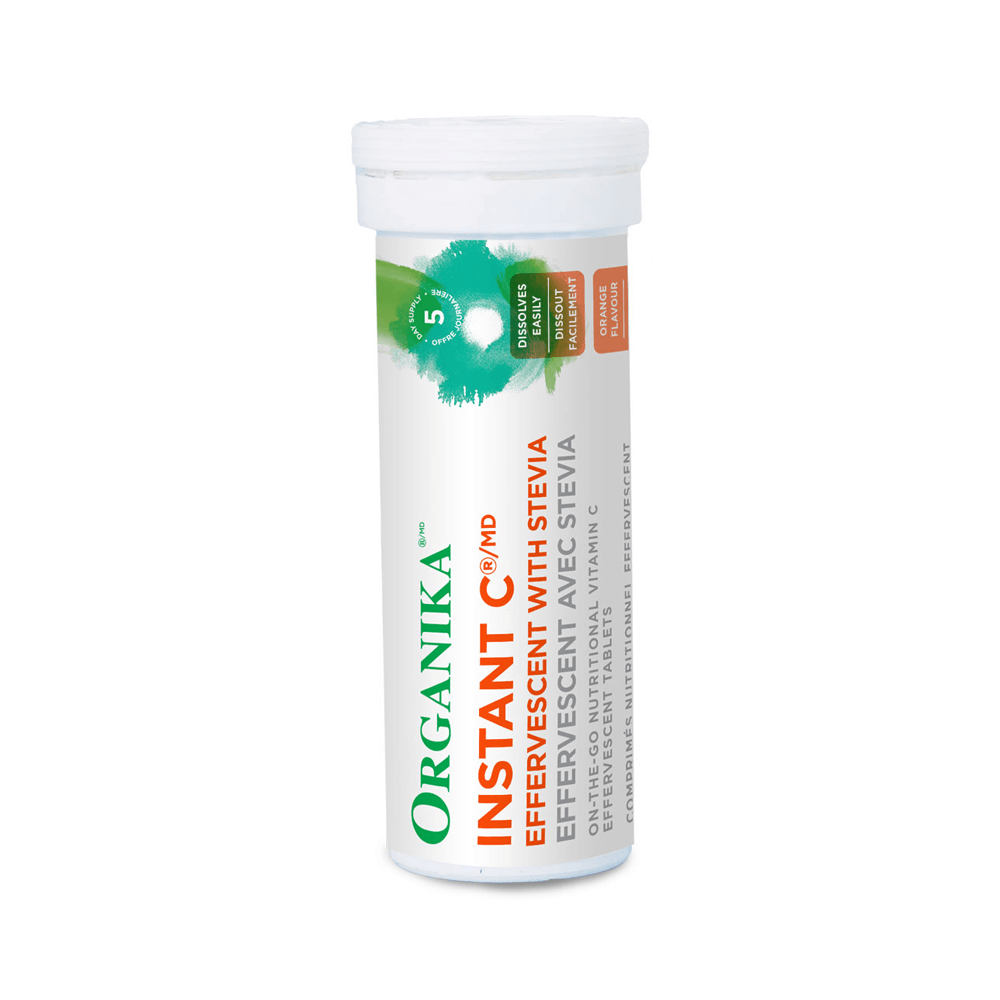 Organika Instant-C Effervescent10 Tablets with Stevia 1000 mg Vitamin C