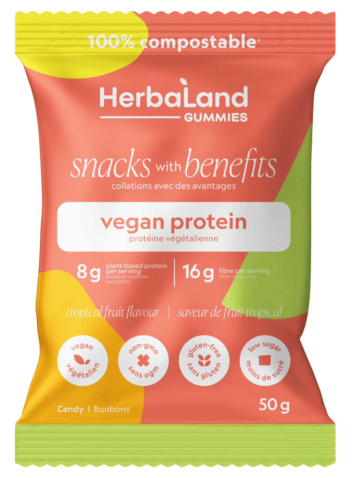 Herbaland Protein Gummies Tropical 50g