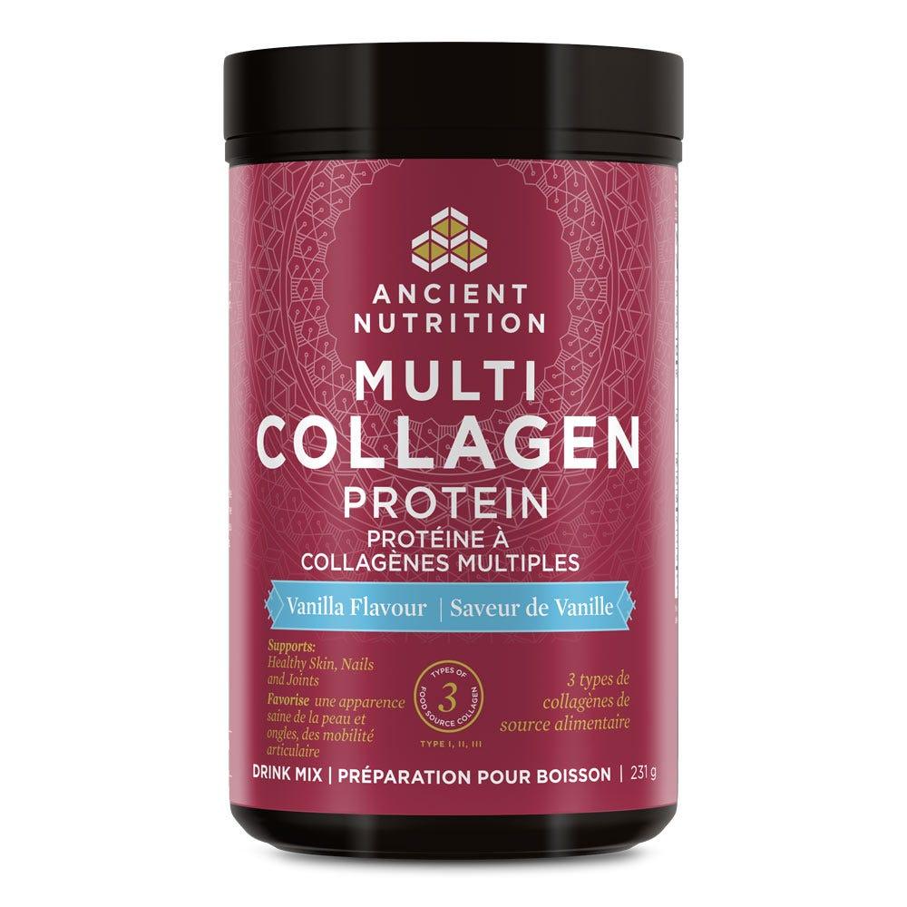 Ancient Nutrition Multi Collagen Protein Vanilla (3 Collagen Types), 231 g