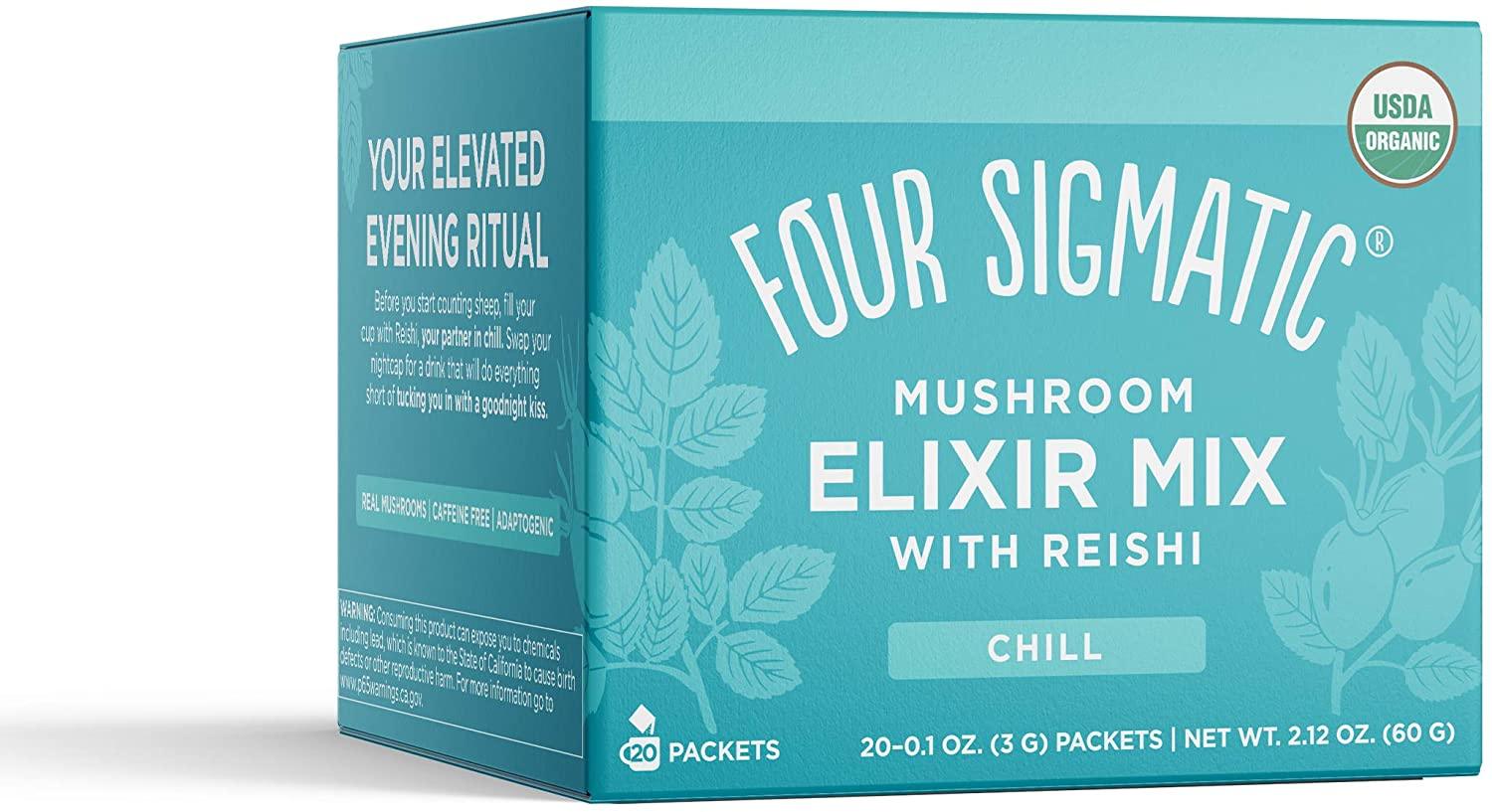 Four Sigmatic Organic Mushroom Elixir Mix with Reishi 20 sachets