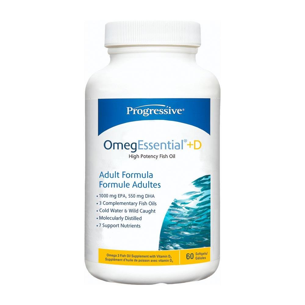 Progressive Adult Formula OmegEssential + D Fish Oil - 60 Softgels