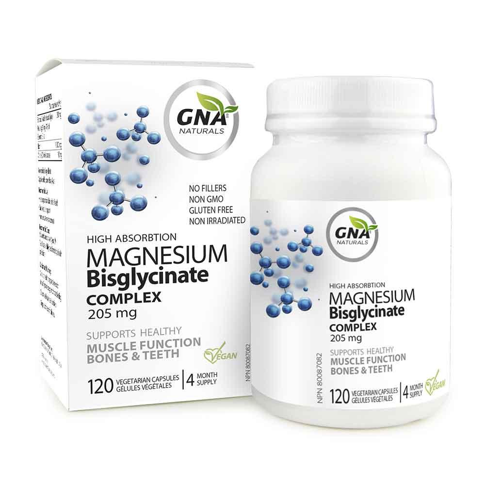 GNA Naturals Magnesium Bisglycinate Complex, 120 Veg Caps Online