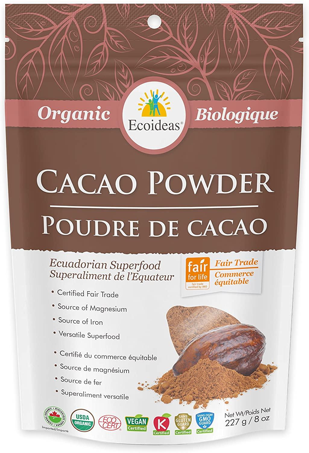 Ecoideas Organic Fair Trade Cacao Powder - 227g
