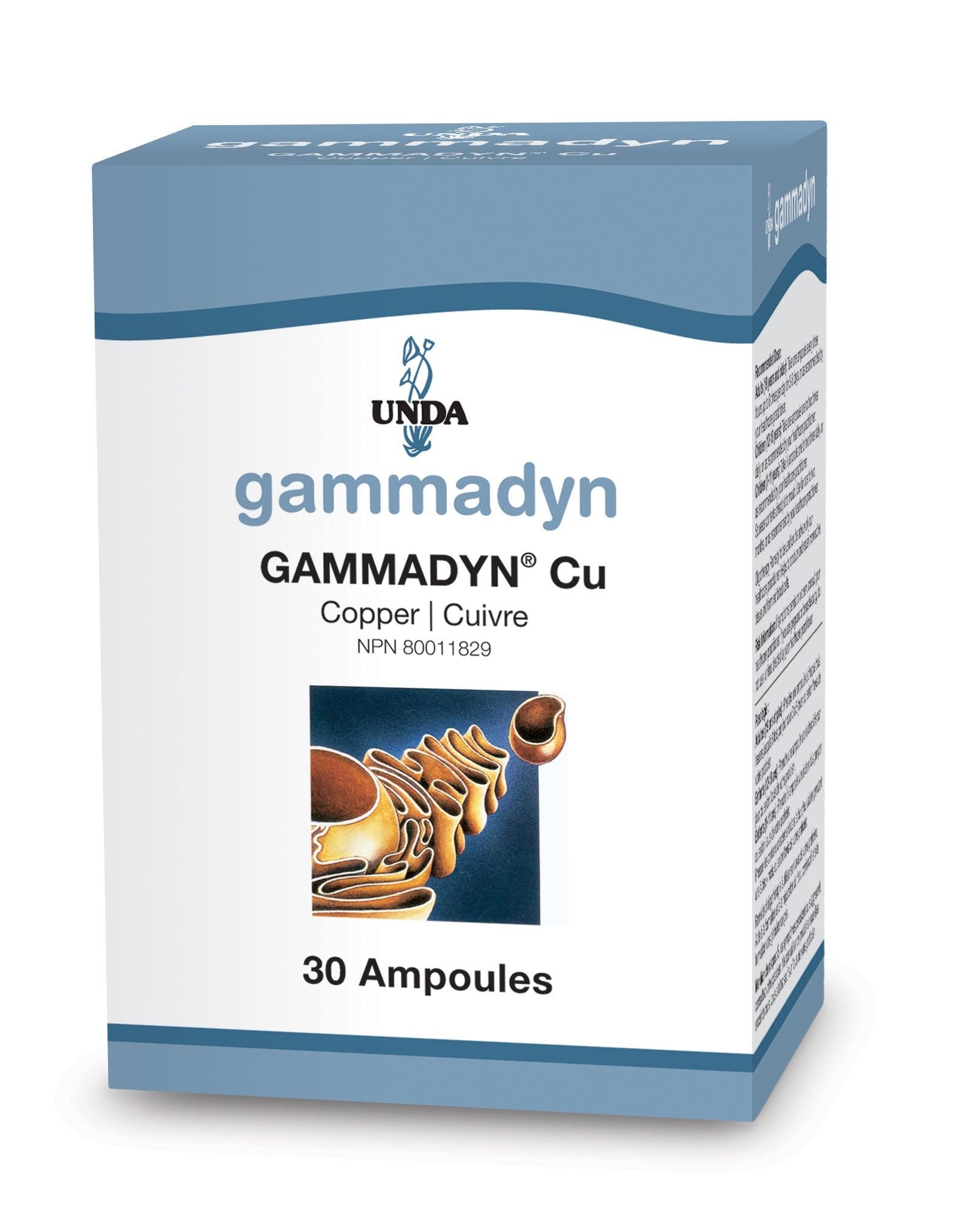Unda Gammadyn Cu (Copper) - 30 ampoules