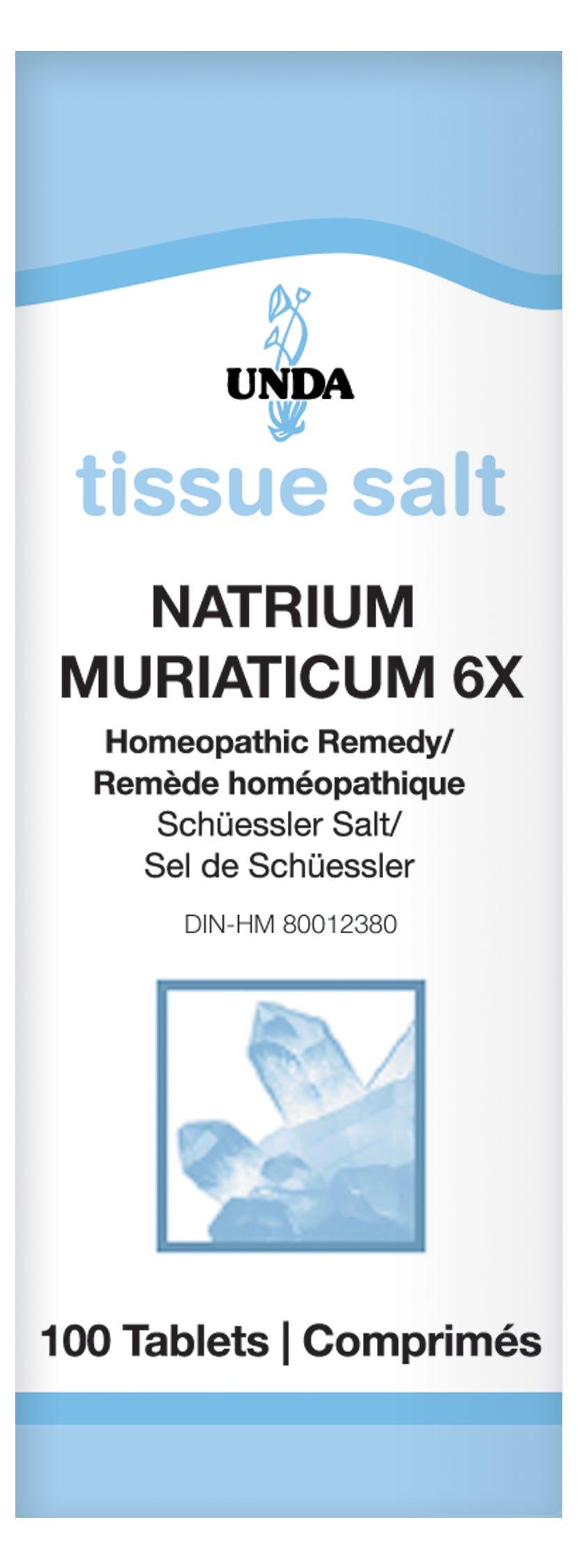 Unda Natrium muriaticum 6X (Salt) - 100 tabs
