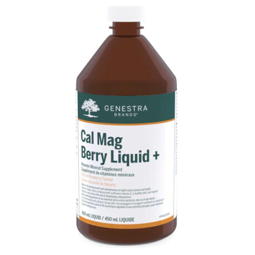 Genestra Brands Natural Blueberry Flavor Cal Mag Liquid + - 450ml