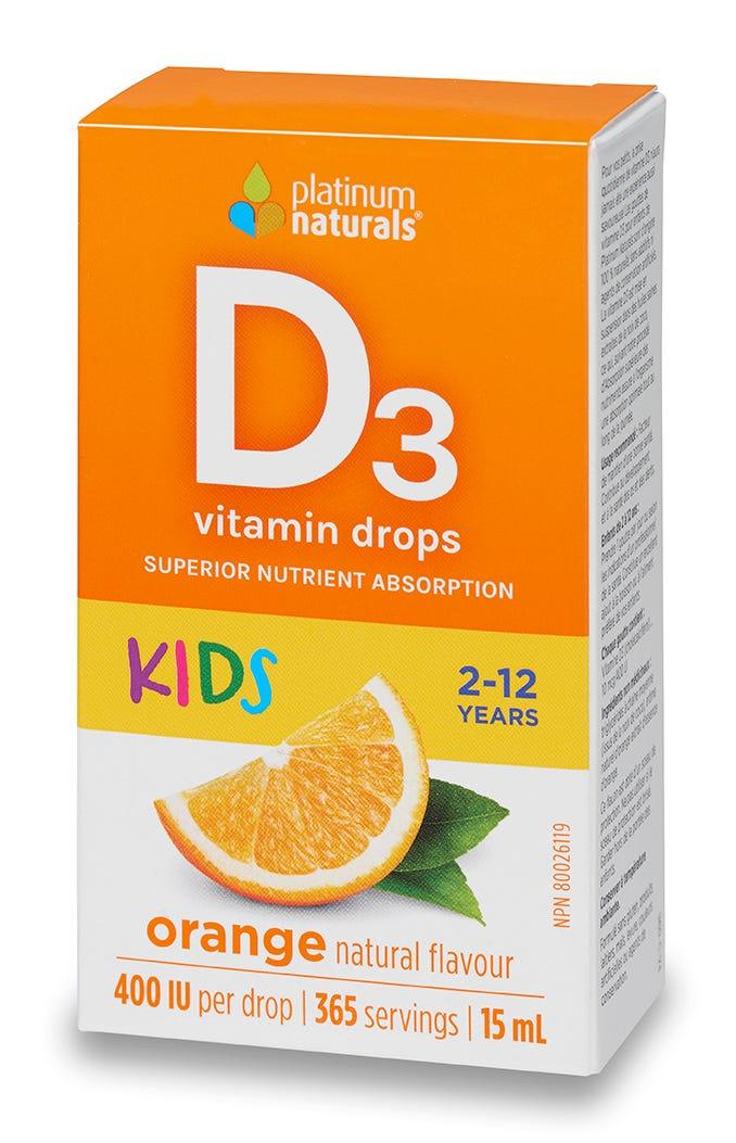 Platinum Naturals Delicious D for Kids 15 ml Orange 400 IU