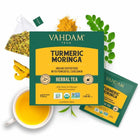 VAHDAM Teas - Turmeric Moringa Herbal Tea Tisane - 15 Tea Bags